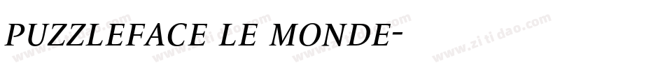 puzzleface le monde字体转换